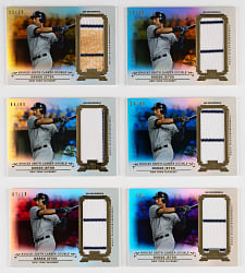 2013 Topps Tribute Derek Jeter Commemorative Cuts Rainbow Set (6)