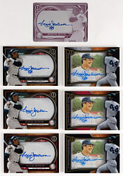 2020 Topps Tribute Reggie Jackson Certified Autograph Near Rainbow Set Pair (7) Different with (2) #1/1