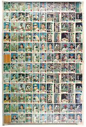 1973 Topps Uncut Sheet (132 Cards) with (12) Hall of Famers Including (2) Johnny Bench & (2) Tom Seaver - Clean!