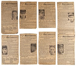 1940 Pittsburgh Sun-Telegraph 40 Years of Buccaneers Pirate Album Set (40) with (9) Hall of Famers Including Honus Wagner - Uncatalogued