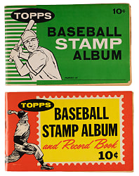 1961 & 1962 Topps Stamps Collection (361) Total Stamps with Both Albums Including Complete Set