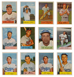 1954 Bowman Near Complete Set (222/224) with Gil Hodges Variation - (223) Total Cards
