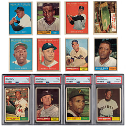 1961 Topps Complete Set (587/587) with (4) PSA Graded Hall of Famers Plus (7) Duplicates/Variations - (594 Total Cards)