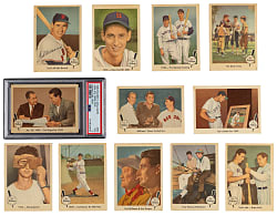 1959 Fleer Ted Williams Complete Set (80) with PSA VG 3 #68 Ted Signs for 1959