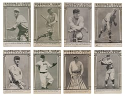 1948 Baseball's Great Hall of Fame Exhibits Partial Set (21/33) Including Babe Ruth