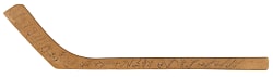 1944-1945 Boston Bruins Team-Signed Mini Hockey Stick with (17) Signatures Including Dit Clapper & Bill Cowley - Full JSA