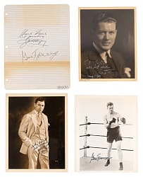 Jack Dempsey & Gene Tunney Collection (10) with (7) Dempsey or Tunney Autographs
