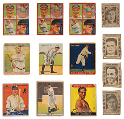 1910-1941 Pre-War Sports Card Collection (32) with Several Hall of Famers Including Mel Ott, Paul Waner & Pop Warner