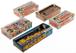 1967-1973 Topps Display Boxes (5) with Different Variations