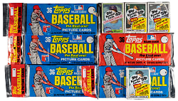 1981-1985 Topps Unopened Cello & Rack Pack Collection (9) with Stars Showing