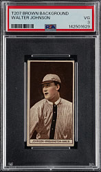 1912 T207 Brown Background Walter Johnson PSA VG 3