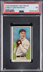 1909-1911 T206 White Border Christy Mathewson Dark Cap PSA POOR 1