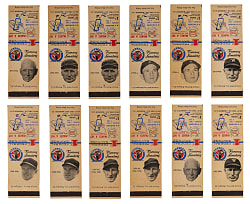1959 First Federal Savings Famous Senators Matchbooks Complete/Near Set Pair Including (2) Walter Johnson & (2) Harmon Killebrew - (37 Total Covers)