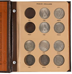 1921-1935 Peace Dollar Partial Set (15/24) in Dansco Album