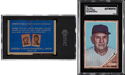 1962 Topps Casey Stengel Salesman Sample SGC Authentic