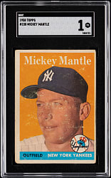 1958 Topps #150 Mickey Mantle SGC POOR 1
