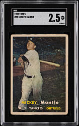 1957 Topps #95 Mickey Mantle SGC GOOD+ 2.5