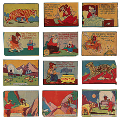 1930s Universal Toy Non-Sport Complete Set Trio with Uncut Sheet & Comic Jokes – (67 Total Cards)