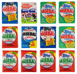 1968-1989 Topps, Donruss & Fleer Unopened Wax Pack Collection (57) with 1968 Fleer Iron-Ons & 1980 Topps