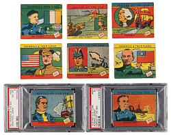 1939 W.S. Corp Generals & Their Flags and Heroes of the Sea Complete Set Pair with (2) PSA Graded - (48 Total Cards)