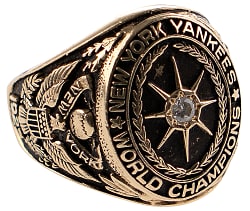 1927 Lou Gehrig New York Yankees World Champions 14KT Gold Commemorative Ring - Jeweler LOA
