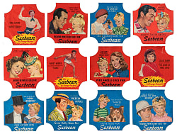1951-1953 Sunbeam Bread Movie Stars Bread Label Collection (40)