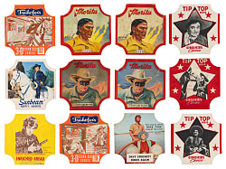 1940s-1950s Western Star Bread Label Collection (42) with The Lone Ranger, Cisco Kid, Hopalong Cassidy & Davy Crockett