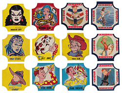 1950s Non-Sport Bread Label Complete Set Trio with (2) Albums – (98 Total Labels)