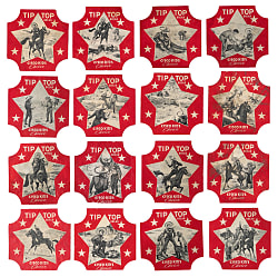 1950s Tip-Top Bread The Cisco Kid Bread Labels Near Complete Set (26/32) Plus Fold-Out Album