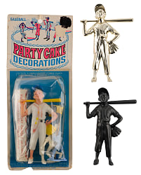 Vintage to Modern Hartland/Other Little Leaguer Bat Boy Statues (8) with Gay-Gem Cake Topper Set in Original Package