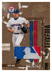 2004 Donruss Leather & Lumber #144 Mark Teixeira MLB Logoman Patch #1/1