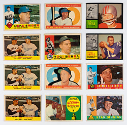 1952-1963 Baseball & Football Shoebox Collection (683) with (110+) Hall of Famers Including Rookies