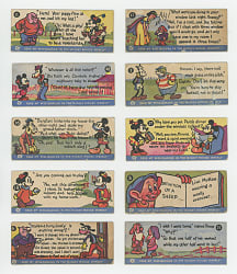 1939 A.J. Caley & Son Mickey Mouse Wisequacks Partial Set (30/48)