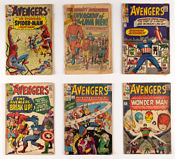 1964-1968 Marvel The Avengers Key and Semi-Key Issues (15) with #9 First Wonder Man & #55 First Ultron