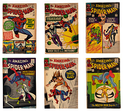 1966-1968 Marvel Amazing Spider-Man Comic Books (12) with Kraven, Lizard, Vulture & Kingpin