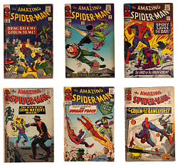 1964-1966 Marvel Amazing Spider-Man Early Issues (6) - All Green Goblin Covers with #17 Second Appearance