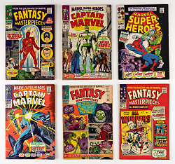 1960s Marvel Anthology Series Comic Books (96) with Marvel Super-Heroes #12 First Captain Marvel & #13 First Carol Danvers