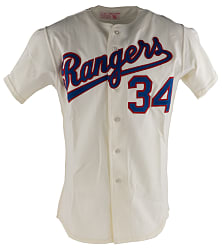 1991-1992 Nolan Ryan Texas Rangers Professional Model Home Jersey with Phil Wood LOA