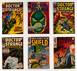 1960s Marvel Doctor Strange and Nick Fury Comics (14) with Fury #1