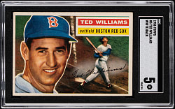 1956 Topps #5 Ted Williams White Back SGC EX 5