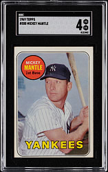 1969 Topps #500 Mickey Mantle SGC VG/EX 4