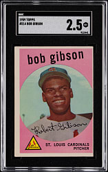 1959 Topps #514 Bob Gibson Rookie SGC GOOD+ 2.5