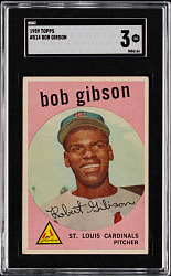 1959 Topps #514 Bob Gibson Rookie High Number SGC VG 3