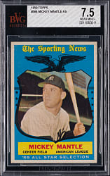 1959 Topps #564 Mickey Mantle All-Star High Number BVG NM+ 7.5