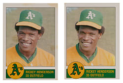 1981 Granny Goose #35 Rickey Henderson Pair - Tough Regional Issue