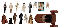 1977 Star Wars Collection with Topps Cards (471) Including #1 Luke Skywalker & Kenner First 12 Action Figure Set with Accessories