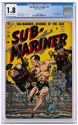 1954 Atlas Comics Sub-Mariner Comics #37 Namora Appearance - CGC 1.8