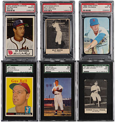 1947-1969 Oddball Baseball Graded Collection (10) with (3) Hall of Famers & Billy Martin Rookie