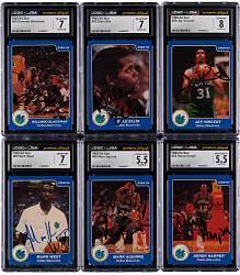 1983-1984 Star Basketball Dallas Mavericks Shortprint Team-Signed Set (12) with (11/12) CGC/JSA Graded
