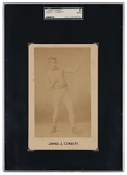 Circa 1890s James J. Corbett Cabinet Card SGC Authentic